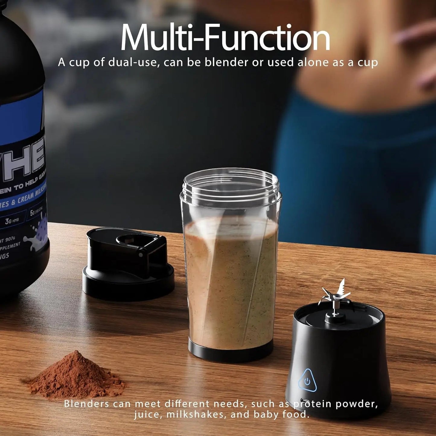 Cordless Mini Blender - Travel Smoothie Maker - Kitcharoo