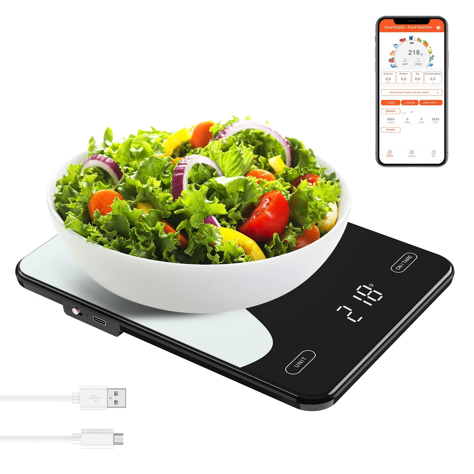 Smart Digital Food Scale with Nutrition App - Kitcharoo