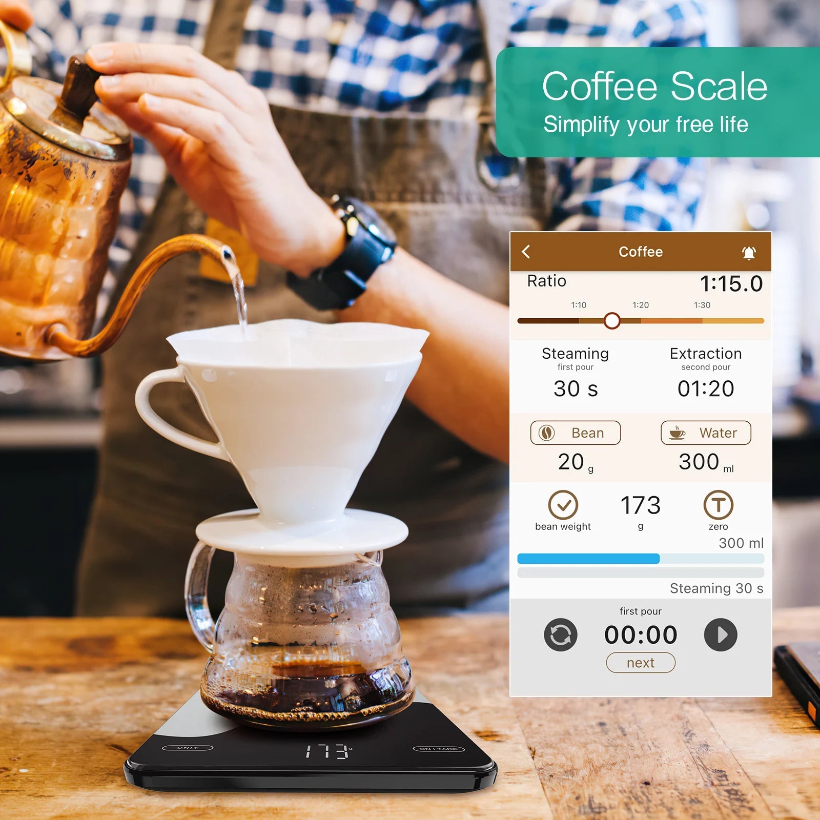 Smart Digital Food Scale with Nutrition App - Kitcharoo